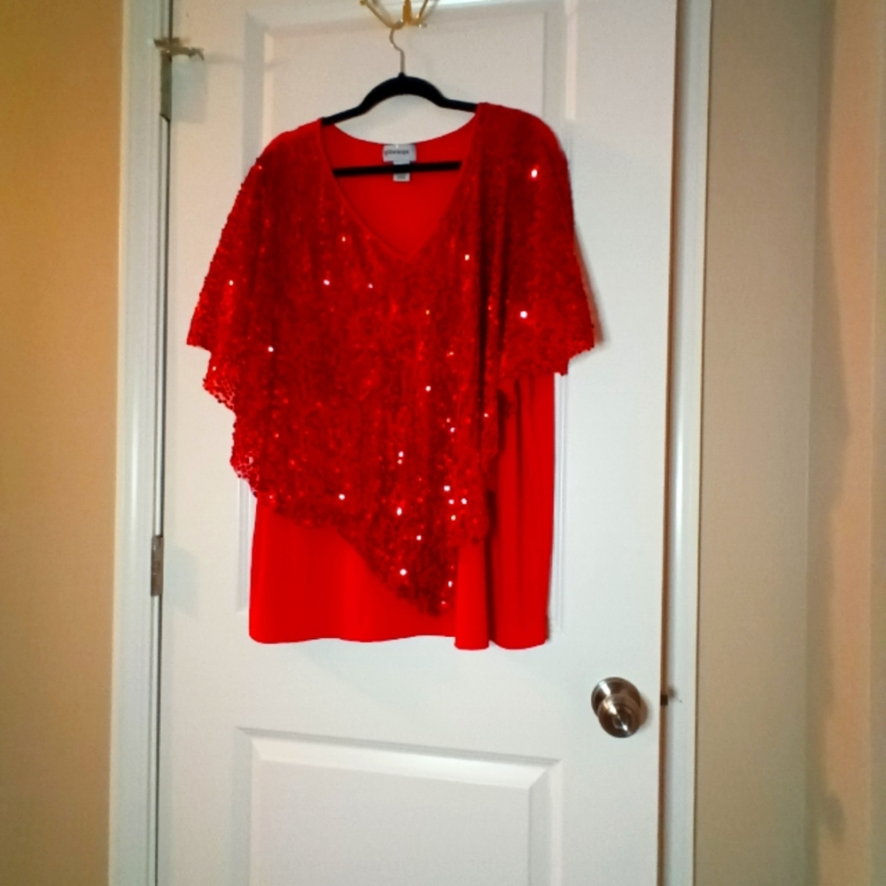 Lady in Red Blouse